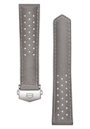 Carrera 39mm Grey Perforated Leather Strap - OM Luxury