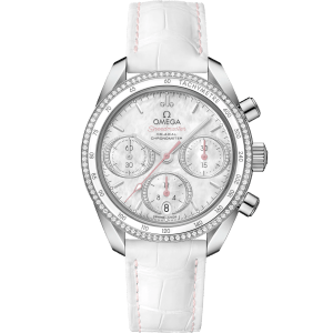 Speedmaster 38 mm, steel on leather strap