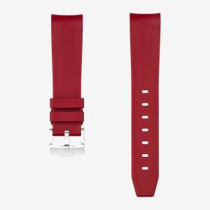 Curved Rubber Strap - Burgundy