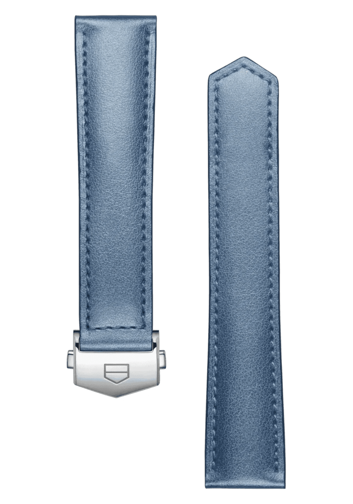 Carrera 39mm Metallic Blue Leather Strap