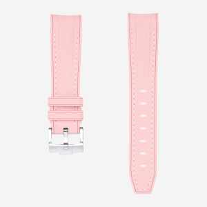 Curved Vertch Rubber Strap - Pink