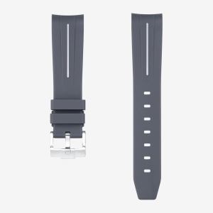 Curved Rubber Strap - Grey
