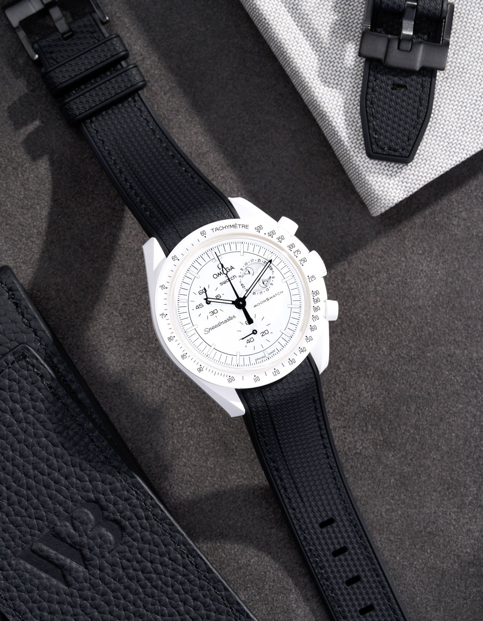 Cinturino in gomma Vertech curvo – Nero