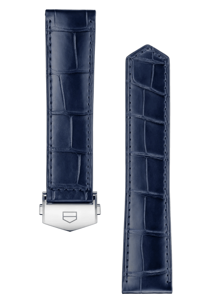 Carrera 42MM Blue Alligator Leather Strap