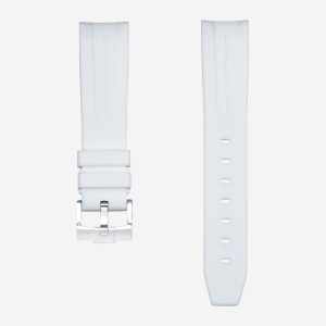 Curved Rubber Strap - White