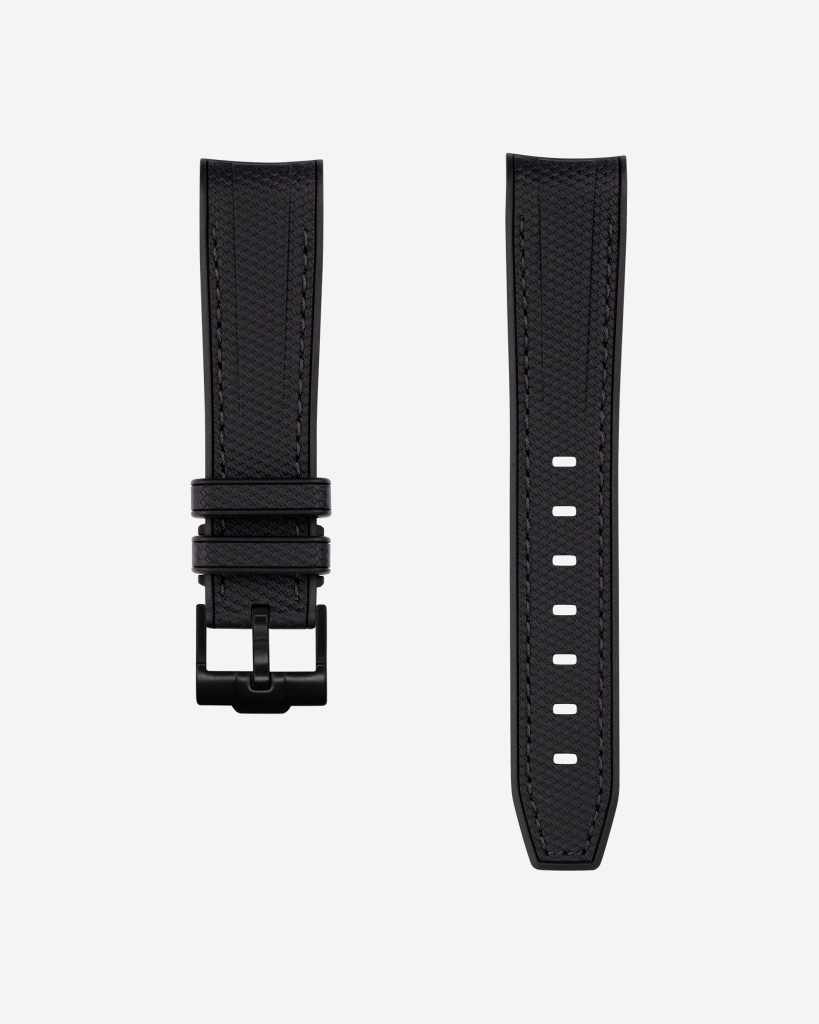 Cinturino in gomma Vertech curvo – Nero