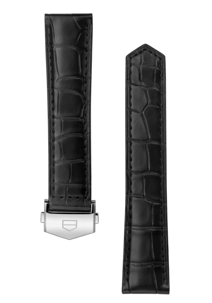 Corretja de rellotge de pell negra de 39 mm