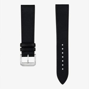Black Cowhide Leather Strap 17mm-21mm