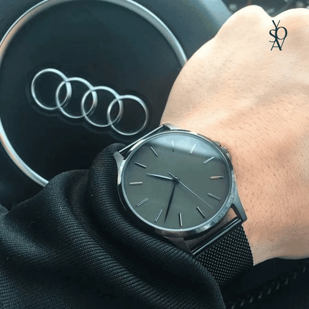 Jam Tangan Dress Black Steel