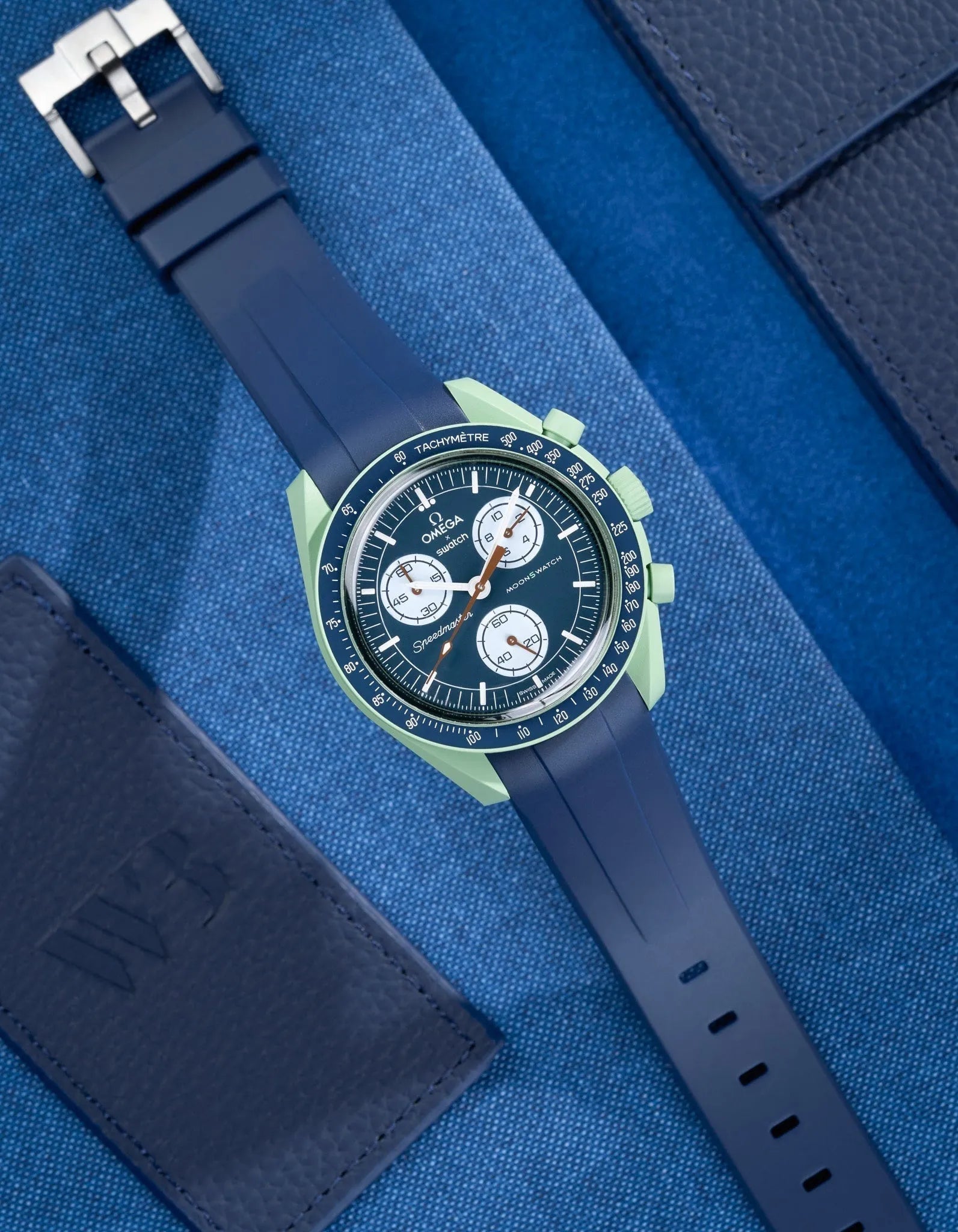 Gebogen rubberen band – blauw