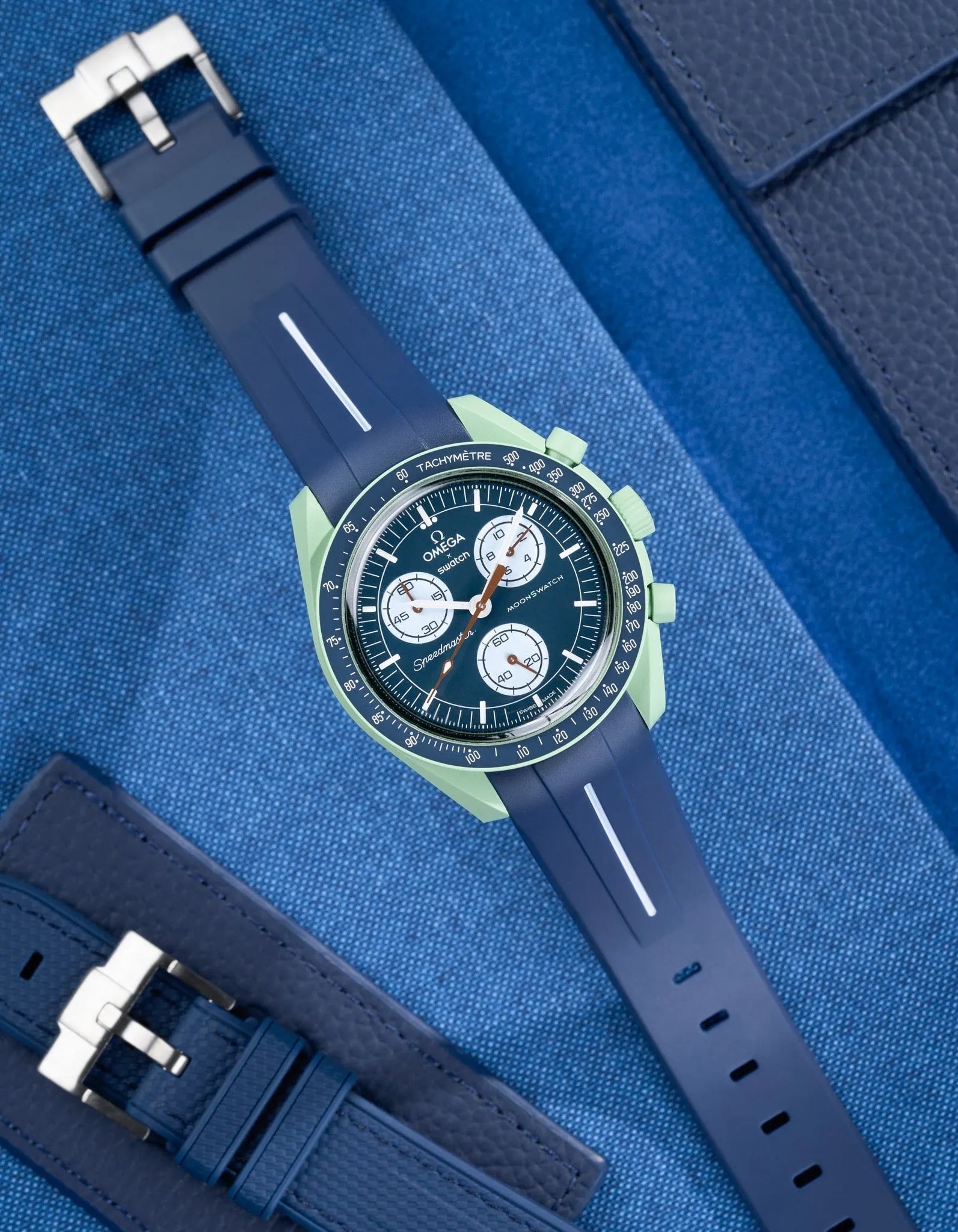 Gebogen rubberen band – blauw