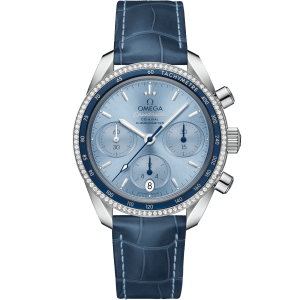 Speedmaster 38 mm, steel on leather strap