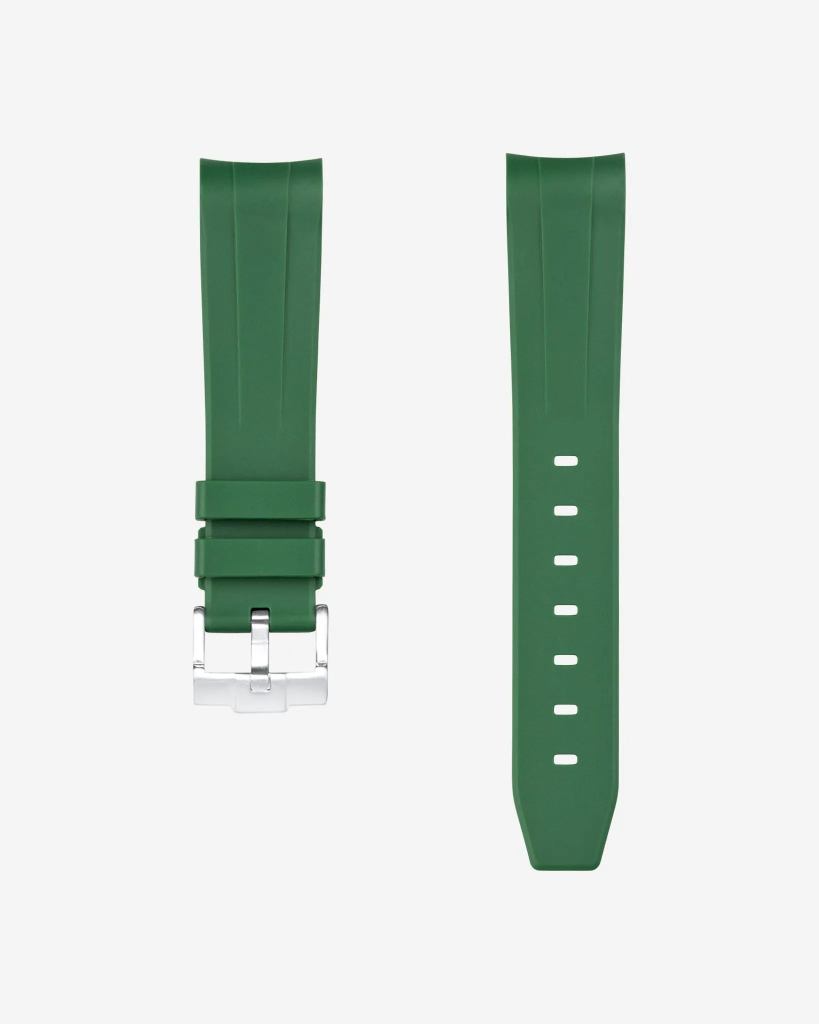 Cinturino in gomma curvato – Verde